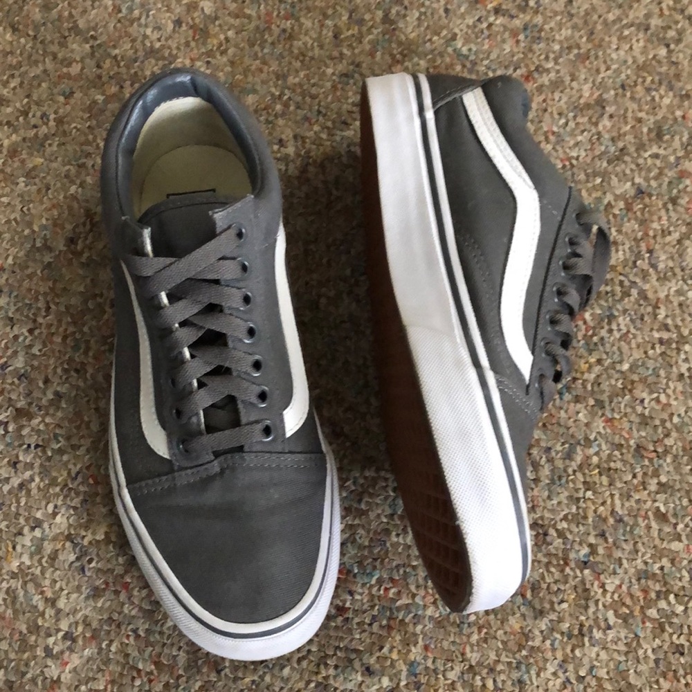 Grey Old Skool Vans Size 8